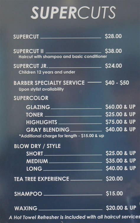 supercuts men's haircut price|supercuts price list.